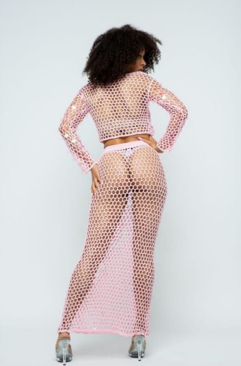 Sparkle Crochet Cover-Up Set