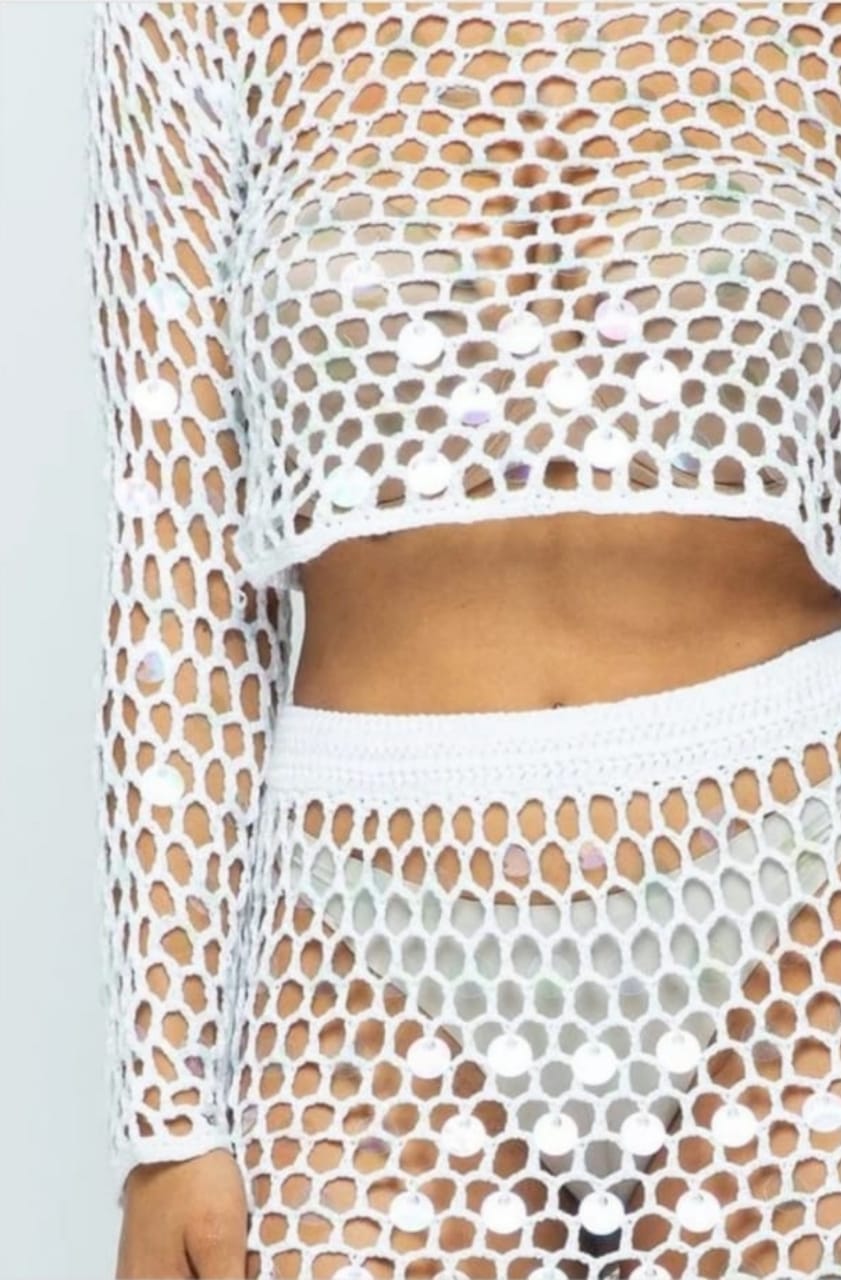 Sparkle Crochet Cover-Up Set