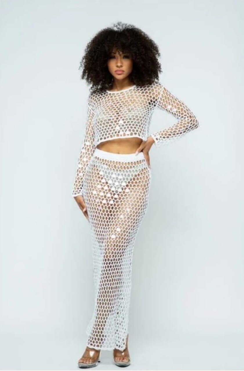 Sparkle Crochet Cover-Up Set