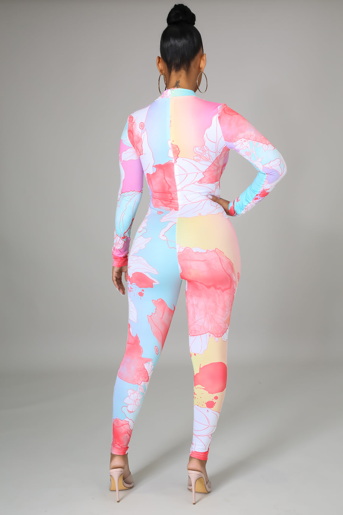 Baddie Flowers Print Jumpsuit