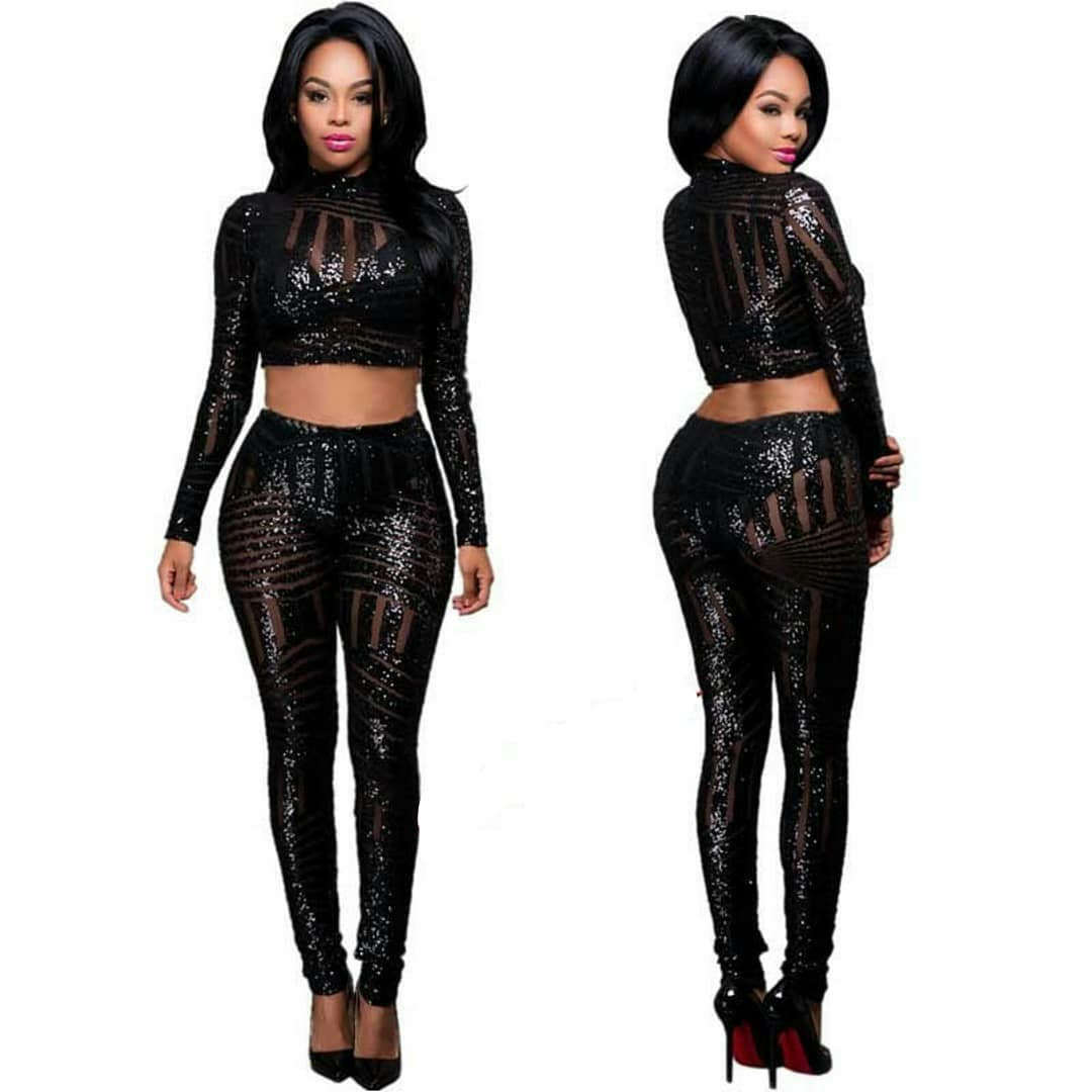 Glamorous Sequin Pants Set
