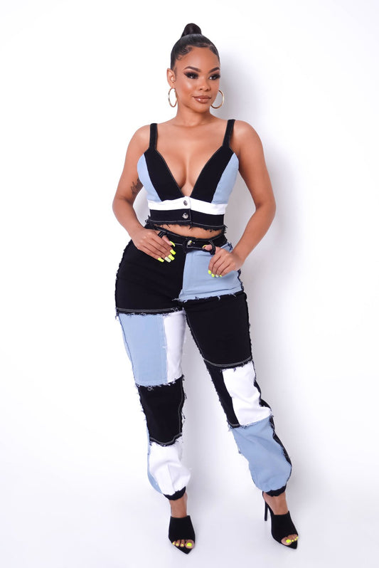 Patches Pants Set
