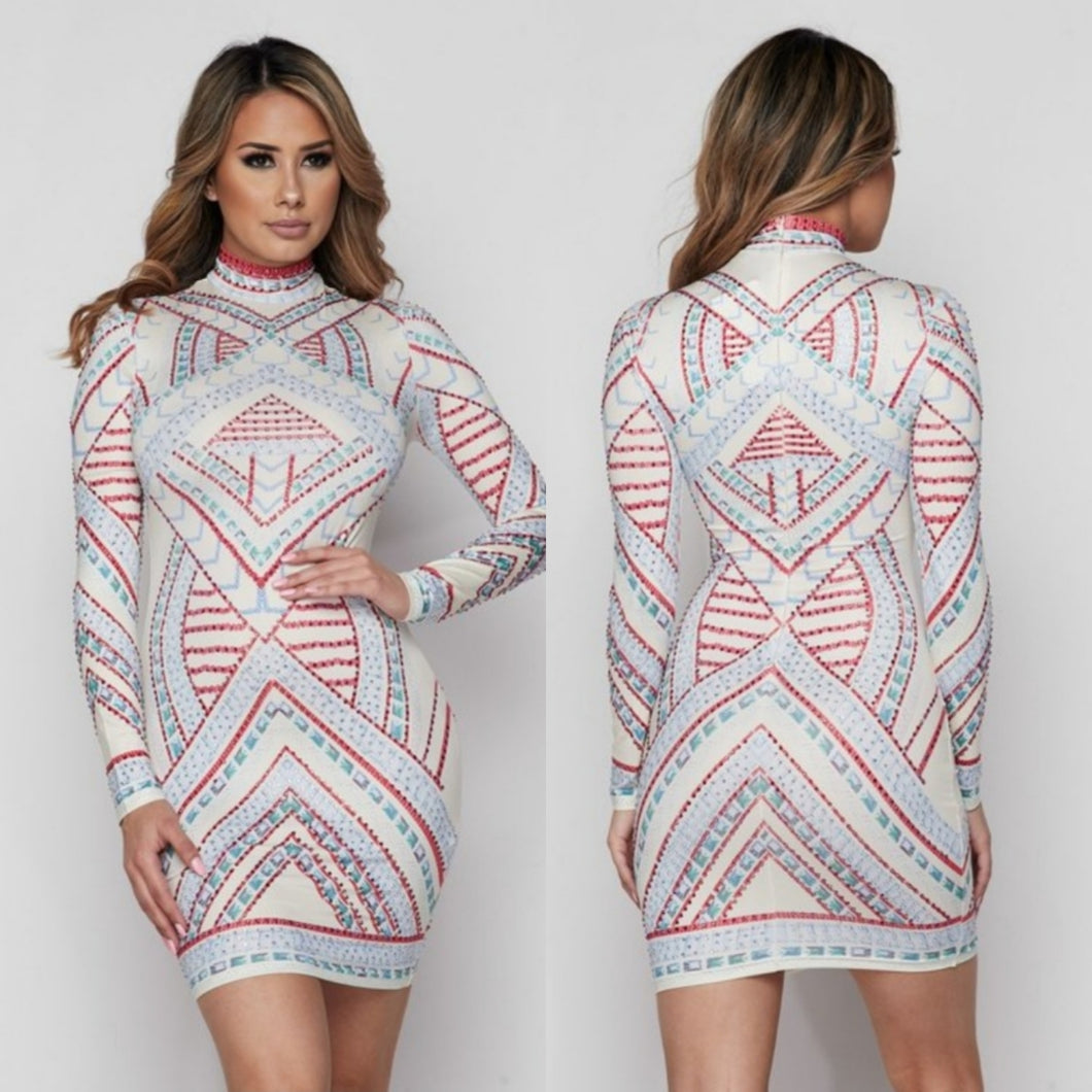 Geometric Printed Dress