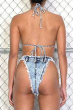Load image into Gallery viewer, Fringe Denim Bikini Set
