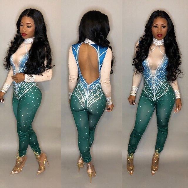 Tas Rhinestone Jumpsuit