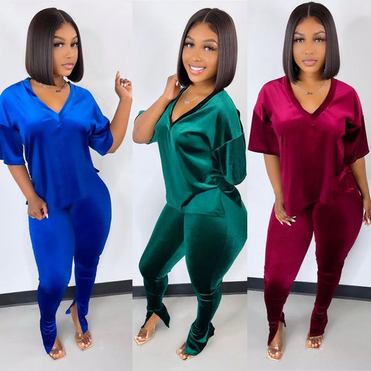 Velour Pant Set
